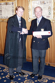 Receiving Freedom of the City of London